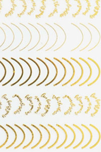 Stripe aufkleber Gold