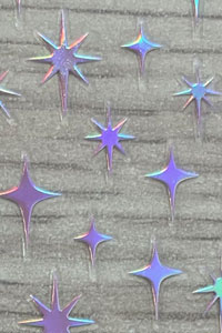 Sticker Weihnachtssterne irrisierend